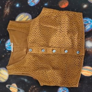 Everlane Brown buttoned eyelet tank top Size 8